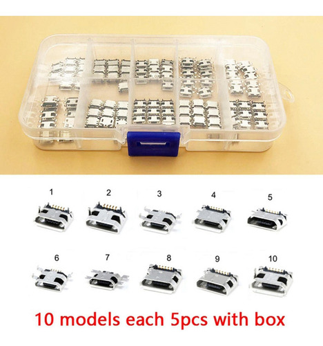 . Soquete De Solda Com Porta Fêmea Micro Usb Padrão De 5
