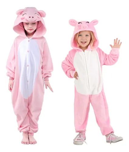 Pijama Disfraz Polar Para Niños Diseño De Chanchito