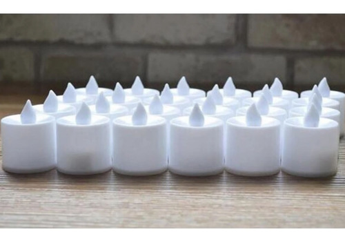 Set De 24 Velas  Led Calidas A Pilas Oferta Mf Shop