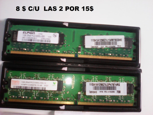 Memorias Para Pc Ddr2 1 Gb Usadas (Usado)