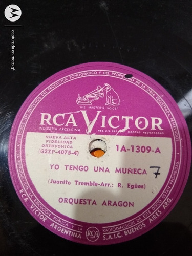 Pasta Orquesta Aragon Rca Victor C97