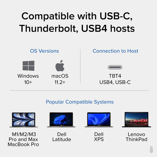 Estación De Acoplamiento Thunderbolt 4 Tbt4-ud5 Con Carga De