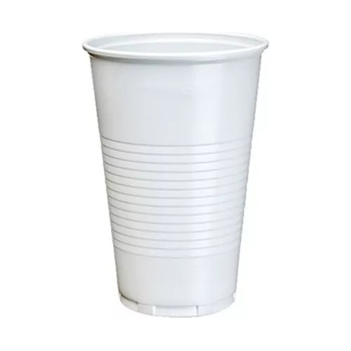 Vasos Descartables Plástico Blanco 330 Cc X 100 Unidades