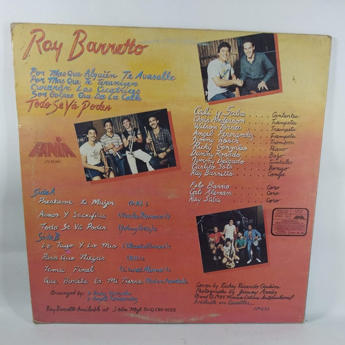 Lp Vinilo Ray Barretto Todo Se Va Poder Sonero (Usado)