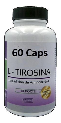 L-tirosina 60 Caps 500mg Menos Fatiga Depresion Stress  Fnl