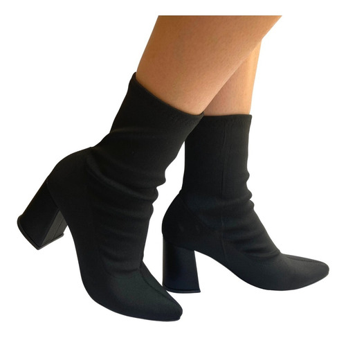 Imagen 5 de 10 de Botin Stretch Felipe Rentería Tacón 7cms Botas Mujer Moda