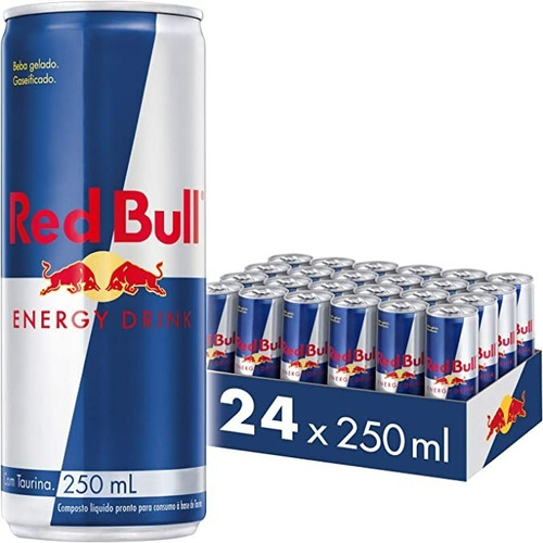 Red Bull Energy Drink 250ml - Pack Com 24 Unidades