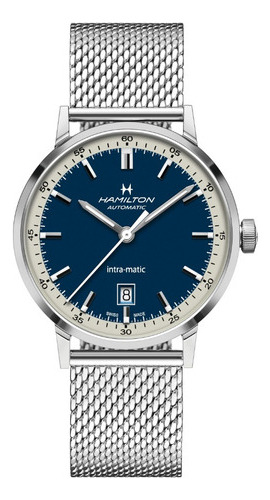 Hamilton American Classic Intra-matic Auto 40mm H38425140 Azul Acero Acero