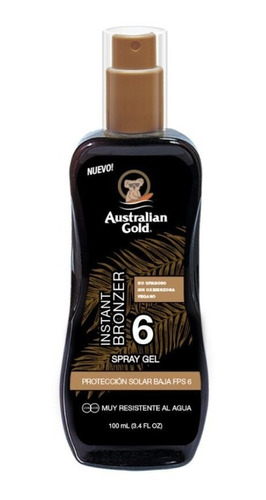 Bronceador Instant Fps 6 100 Ml, Australian Gold