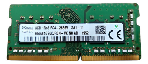 Memoria Ram Laptop 8gb Ddr4 Sk Hynix Hma81gs6cjr8n-vk (Usado)