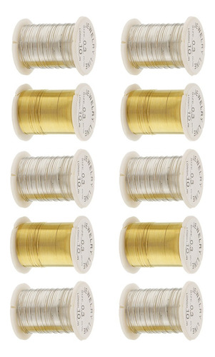Cuerda De Hilo Oro Plateado
