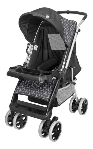 Carrinho de bebê de paseio Tutti Baby Thor Plus preto-new com chassi de cor preto