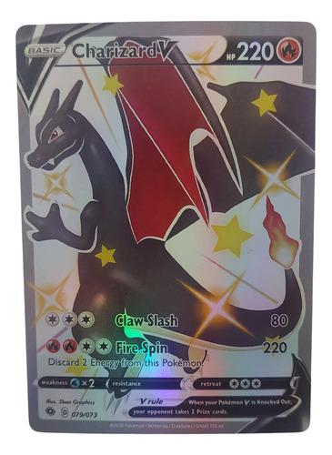 Charizard V Shining 079/073 Champions Path - Proxy Premium Charizard V Shining Inglés