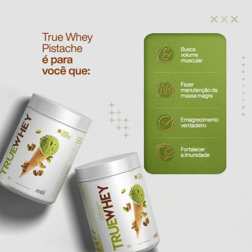 Sachê True Whey Proteína Pistache Ice Cream True Source 32g