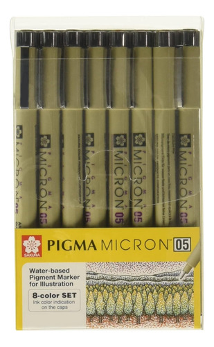 Pigma Micron Bolígrafos 05 Dibujo De Líneas 8 Juego D...