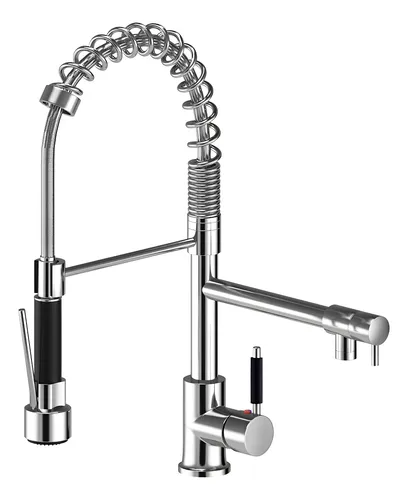 Cozinha De Aço Inoxidável Bancada Grande Torneira De Mola Acabame...