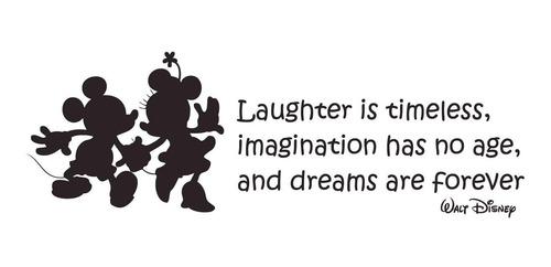  Laughter Is Timeless Walt Disney Quote Vinyl Wall Deca...