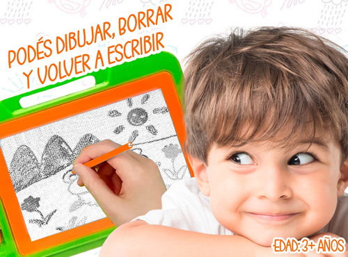 Imagen 4 de 10 de Juguete Pizarra Magica Infantil Didactica Magnetica + Lapiz