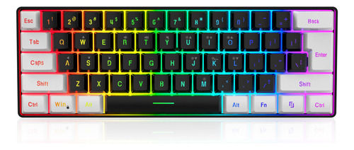 Teclado Para Jogos Com Fio Pequeno Rgb