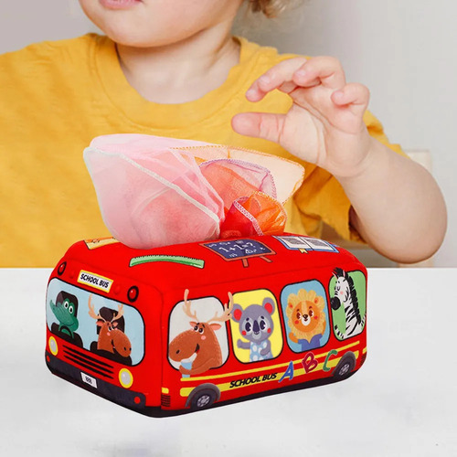 Caja De Pañuelos Para Bebés Con 10 Bufandas De Coche