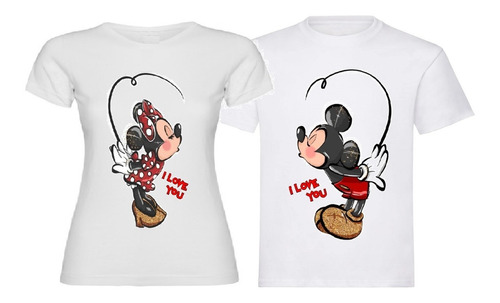 Camisetas Para Parejas Mickey I Love You Camisetas Pareja 