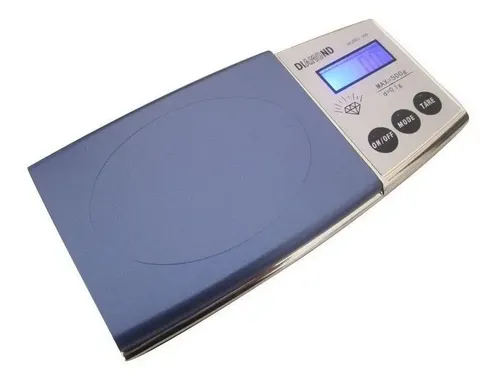 Mini Balança Digital Alta Precisão 0,1 G - 500 G--m500 Capacidade Máxima 0.5 Kg Cor Prateado