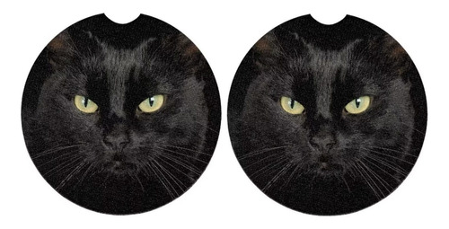 Posavaso Para Portavaso Coche Diseño Gato Negro 2