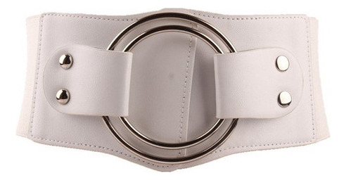 Cinturón De Cuero Elástico Gruesoa Con Hebilla Para Mujer