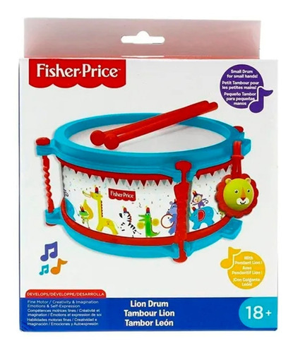 Imagen 1 de 3 de Fisher Price Mi Primer Tambor - Juguete Para Bebés