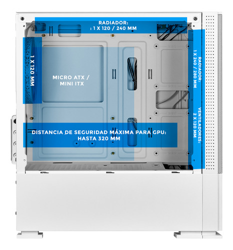 Gabinete Gamer Xtreme Pc Gaming Sonic Comic Edition Mini Torre Micro Atx 3 Fan Argb Mesh Cristal Templado