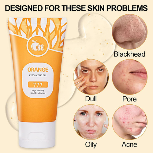 Gel Exfoliante Orange Enzymes, Exfoliante Facial Y Corporal