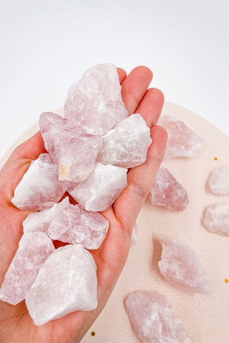 Piedra Natural En Bruto Cuarzo Rosa Tamaño Grande 5 - 6 Cm