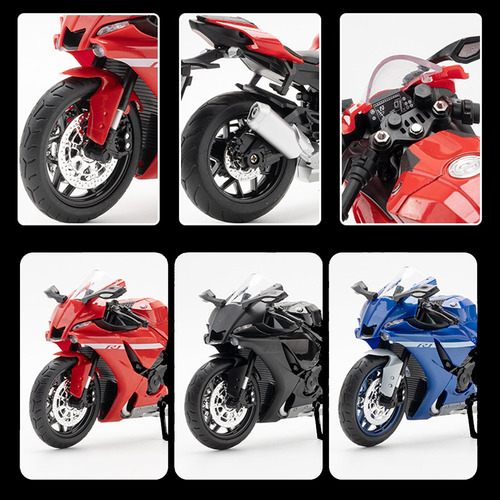 Yamaha Yzf R1 Miniatura Metal Moto Con Base Expositora 1/12