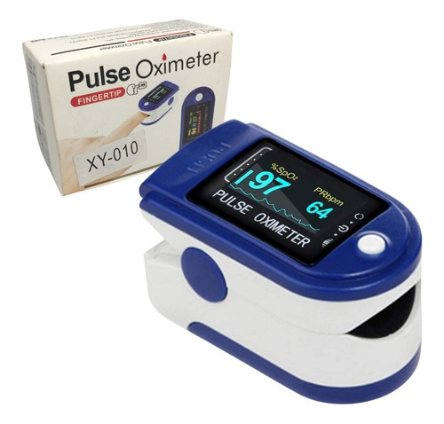 Oximetro Azul Pulsoximetro Portable Pilas Aaa Pulso