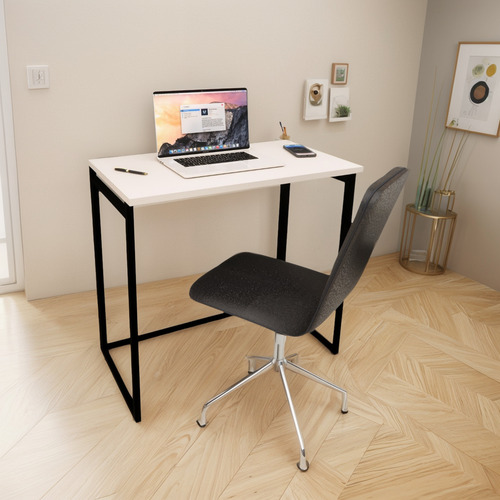 Mesa Escrivaninha Estudo Dobrável Compacta Cs 80cmx45cm Off White