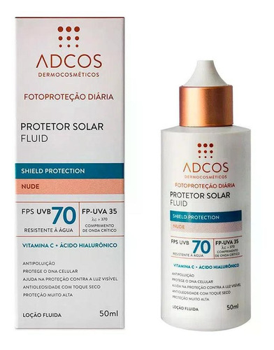 Adcos Filtro Solar Fluid Fps70 Nude 50ml