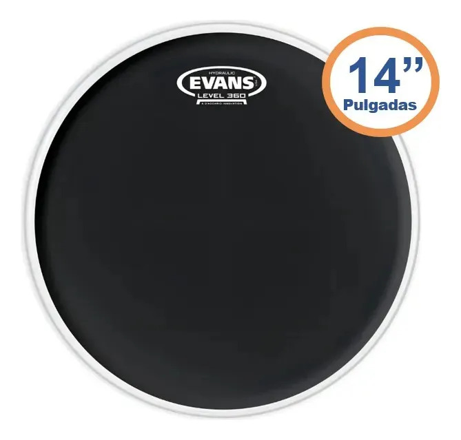 Parche Tarola 14 Pulgadas Evans Drumheads B14hbg Hidráulico Negro Áspero Coated