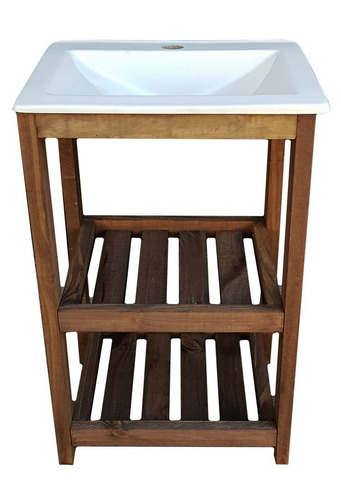 Vanitory De Pino Bacha 40 X 40 X 80 Cm + Canilla Monocomando