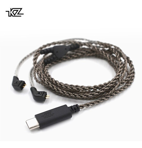 Cable Kz Zst Pro Usb C 129 Cm - Originales Plata #1 Usa - Representante Oficial Kz 
