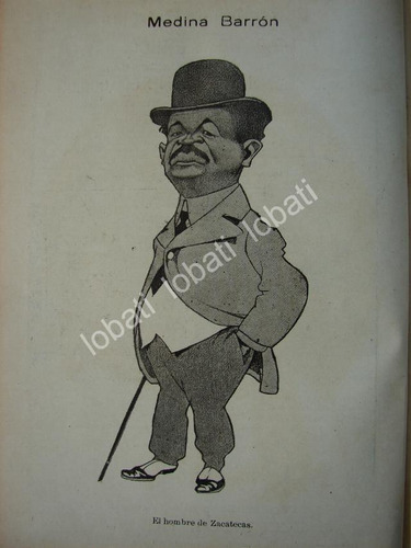 Cartel Vintage Caricatura Antigua 1914. Luis Medina Barron /