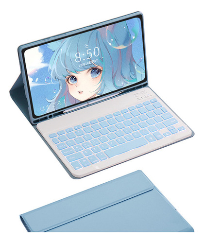 Funda+teclado Iluminado Para Galaxy Tab S9 Fe 10.9 Sm-x510