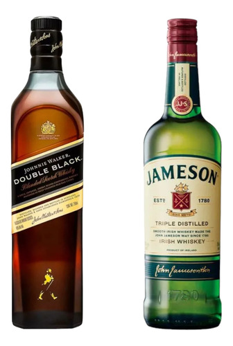 Whisky Jw Double Black 750ml.- + Jameson Clasico 750ml.-