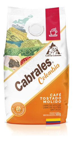 Café Molido Cabrales Colombia 500gr Tostado Sin T.a.c.c. X6