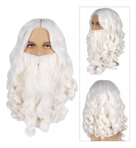 2 Juego De Pelo Y Barba De Papá Noel Para Accesorios De