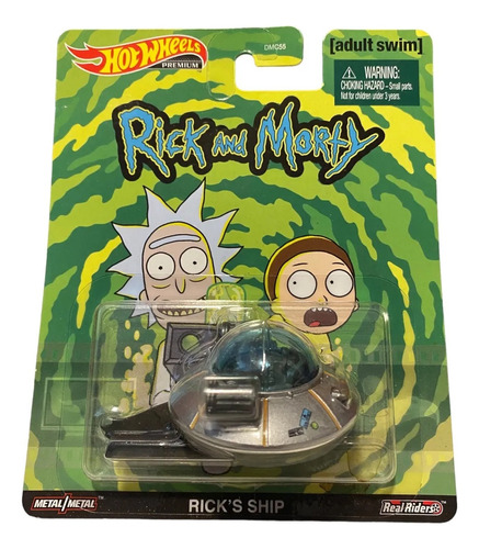 Hot Wheels Premium 1:64 Nave Rick & Morty Color Gris