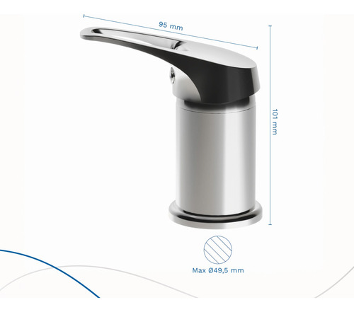 Grifería Para Baño Bidet Monocomando Vasser Iris Cromado