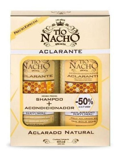 Pack Tio Nacho Aclarante Shampoo + Acondicionador 415ml