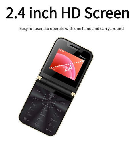 - Mini Teléfono Plegable 2g Basic Phone, Teléfono Plegable