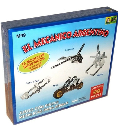 El Mecánico Argentino M99 T/ Mecano Para Armar Con 99 Piezas