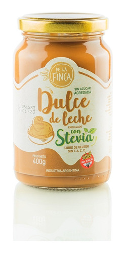 Dulce De Leche C/stevia De La Finca X 400gs - Sin Tacc